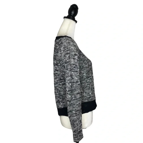 EILEEN FISHER Linen Blend Marled Knit Crewneck Crop Layering Sweater - Picture 5 of 9